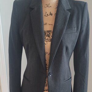 XPRESS Womens Charcoal Grey Single Button Blazer (Size 6)